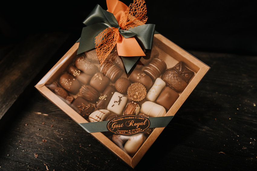 platte doos gemengde pralines