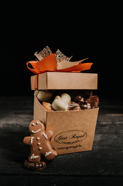 Doosje met kerstchocolade 250gr