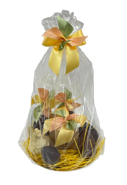 Paaspakket 8: Compleet chocolade pakket van Paasfiguren, holle paaseieren tot gevulde paaseitjes